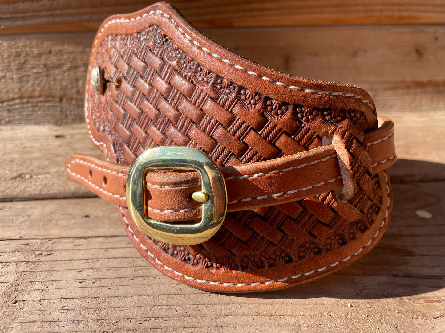 Basketweave Spur Straps