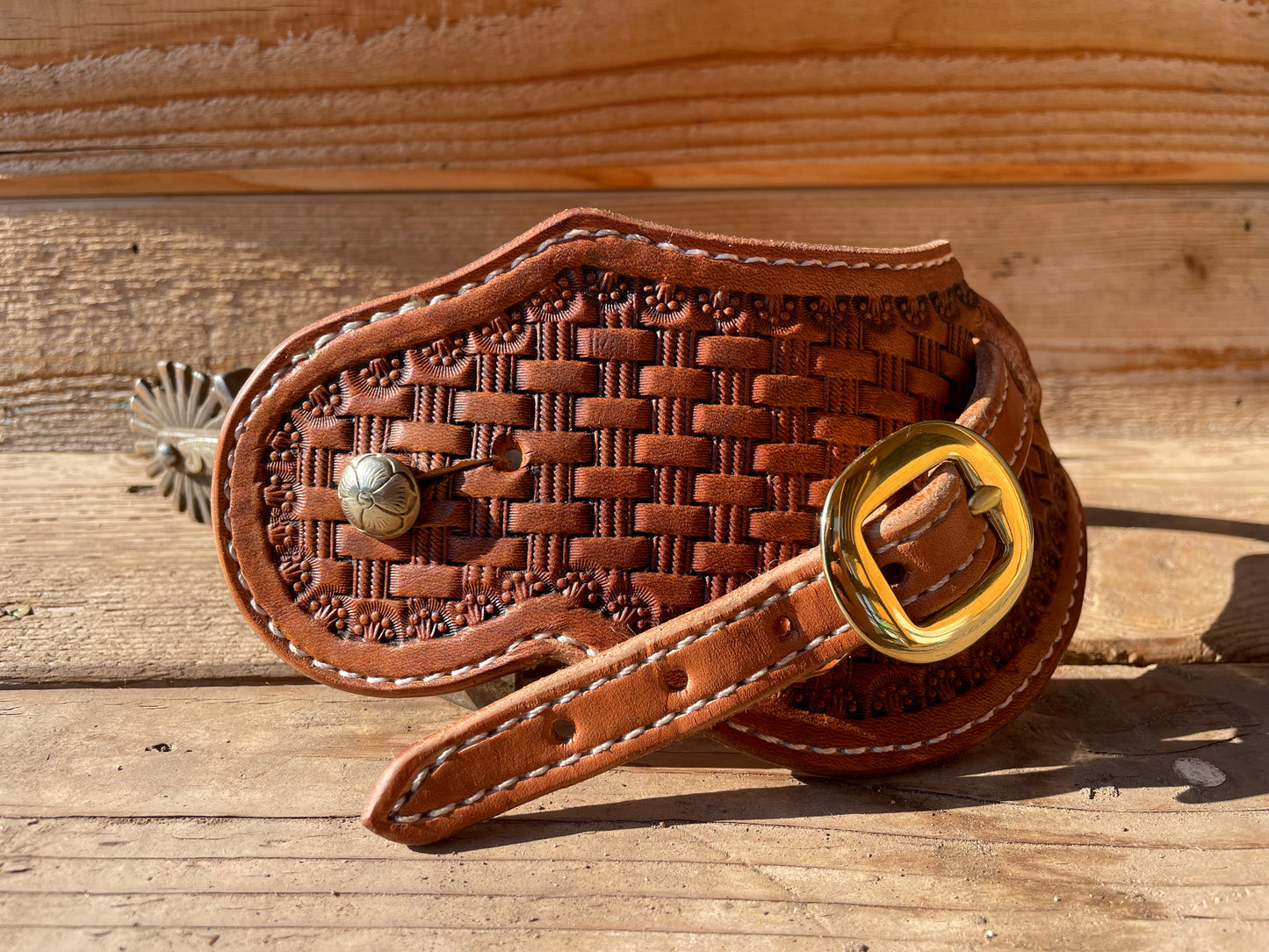 Basketweave Spur Straps