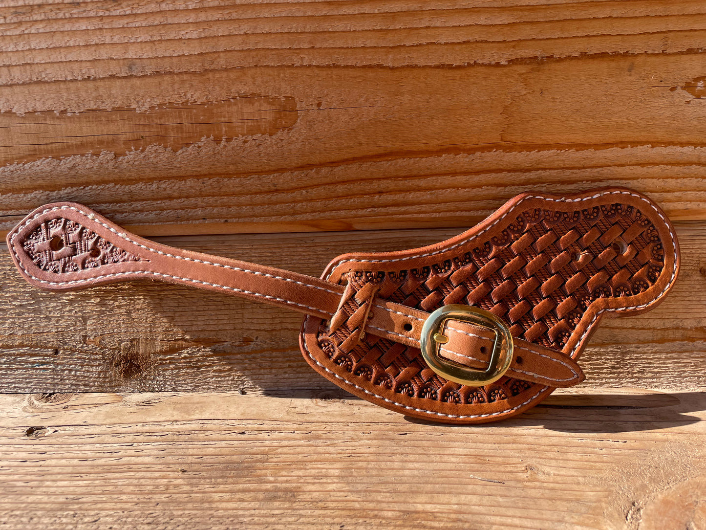 Basketweave Spur Straps