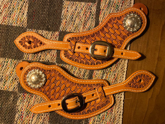 Basketweave Spur Straps